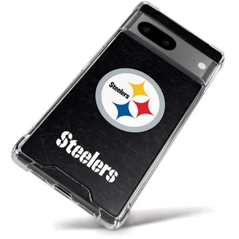 NFL Pittsburgh Steelers Distressed Google Pixel 8a Clear Case